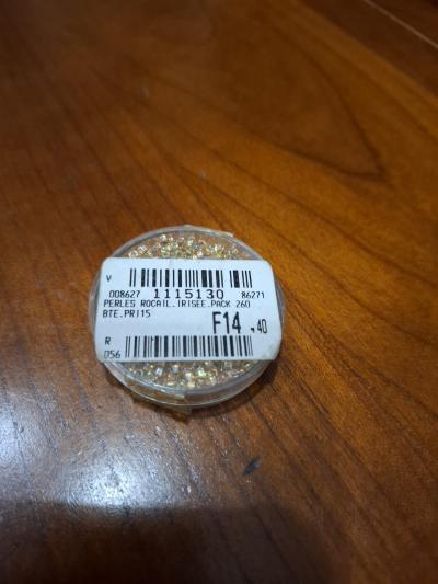 Perles de rocaille iris�e 2 mm dor�