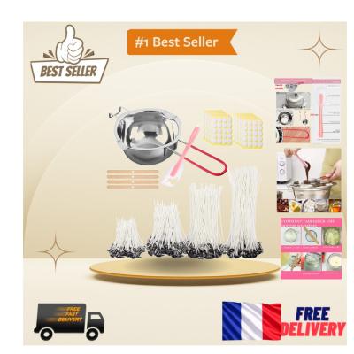 Fabriquez Vos Propres Bougies : Kit JEMESI avec Spatule et 200 M�ches de Qualit�