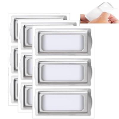 Lot de 9 porte�tiquettes autocollantes en m�tal pour livres, cartes, �tiquett...