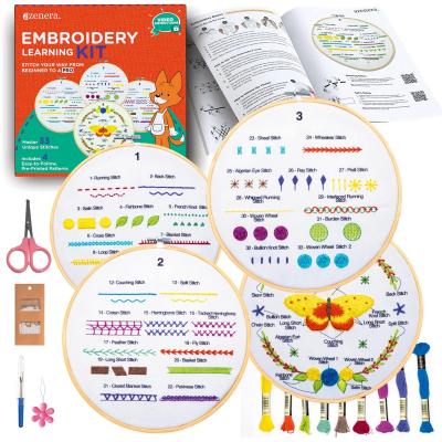 Kit de Broderie pour D�butants   Apprenez le point de croix et la broderie av...