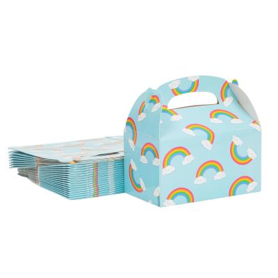 Lot de 24 bo�tes alimentaires arcenciel avec poign�e pour f�te d'anniversaire...