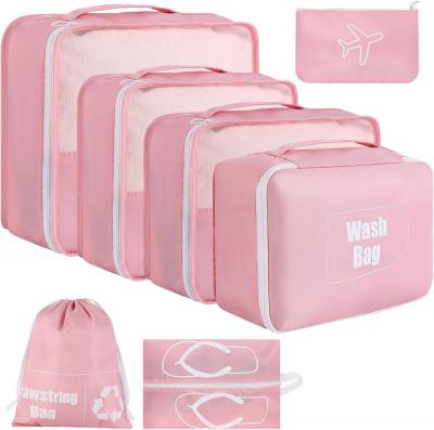 Rangement Valise Lot De 7 Imperm�able Organisateur De Voyage Packing Cubes Organ