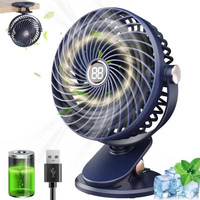 Ventilateur de Bureau, Mini Ventilateur USB Silencieux avec �cran LCD, 6000mAh V