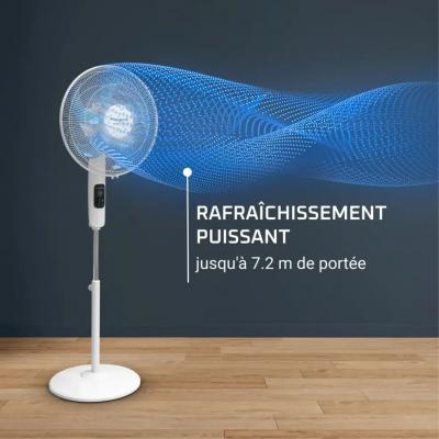 Rowenta Turbo Silence VU5450F0 Ventilateur Sur Pied Silencieux 8 Vitesses