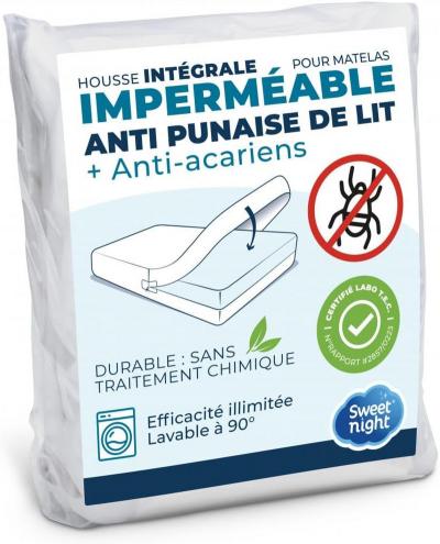 Housse Int�grale Matelas Imperm�able 160X200 Cm | Anti Punaise De Lit Et Anti