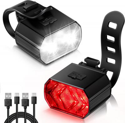 Kit Lumi�res Pour V�lo   Phare Et Feu Arri�re, Longue Autonomie, Recharge USB, E