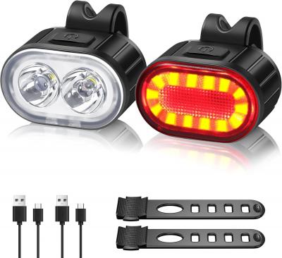 Lumiere Velo, Lampe Velo LED Puissantes Rechargeable USB, Forte Autonomie De La