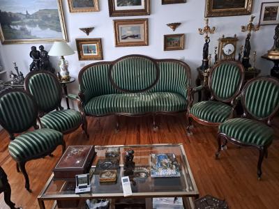 salon 5 pi�ces canap� 3 places   2 fauteuils   2 chaises