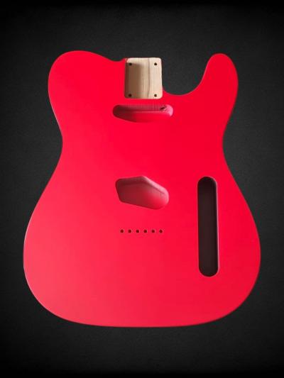 G PARTS Telecaster Guitar Body Fiesta Red Satin Nitro Maple