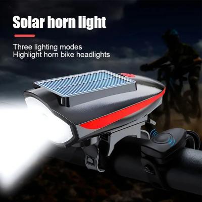phare avant de v�lo pour vtt  solaire de v�lo avec klaxon LED