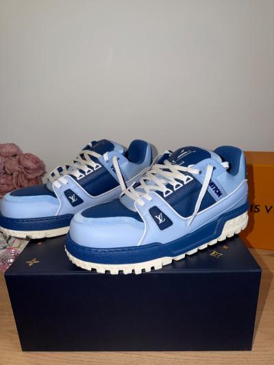 Louis Vuitton Trainer Maxi Blue en cuir TAILLE 43 EU- 9,5 US
