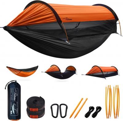 Hamac De Camping Avec Moustiquaire Et Pare Soleil, 290 X 140 Cm, Hamacs Suspendu