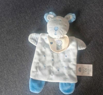 Doudou plat souris bleue BMC Baby Nature   Peluche b�b�   Tr�s bon �tat
