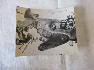 ANCIENNE PHOTOGRAPHIE PHOTOMONTAGE AVION A.M CROWN COPYRIGHT RESERVED