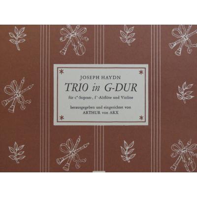 Haydn Joseph Trio en sol majeur soprano et fl�tes alto violon