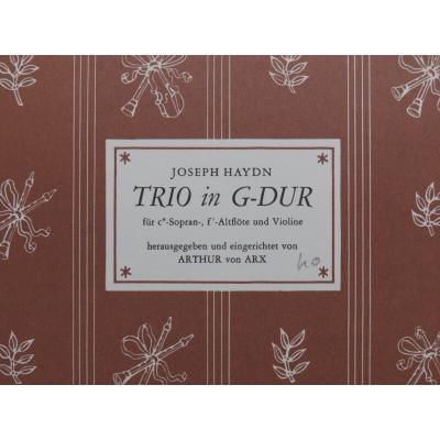 Trio Haydn Joseph en sol majeur fl�te soprano et violon alto