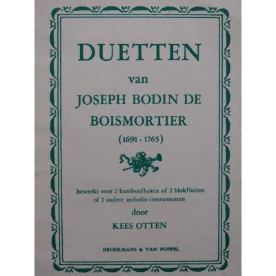 Fl�tes ou fl�tes � bec Bodin de Boismortier Joseph Duos