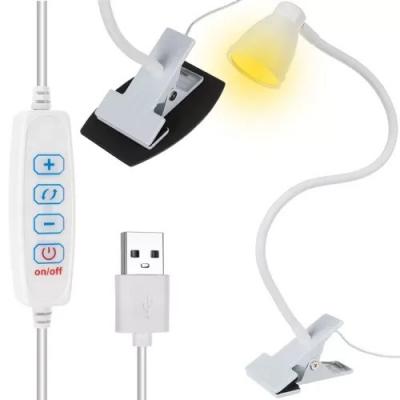 Lampe de bureau avec clip   blanc