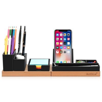 Organiseur de bureau r�glable avec porte crayons pour t�l�phone et Noir Nouveau
