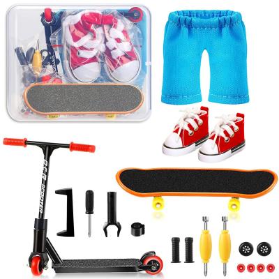 Kit de Skate Parc,Mini Velo Doigt,Mini Skatepark pour Trotinettebmx Jouet ave...