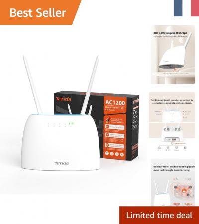Tenda Routeur Mobile 4G09 AC1200   Acc�s Internet Ultra Rapide pour 64 Appareils