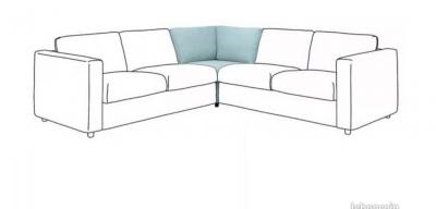 NEUF Housse IKEA d angle canap� IKEA VIMLE SAXEMARA bleu clair 504.961.21