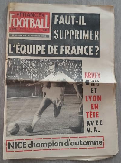 Journal 1964 FRANCE FOOTBALL 978 EQUIPE FRANCE LYON VALENCIENNES   A la une