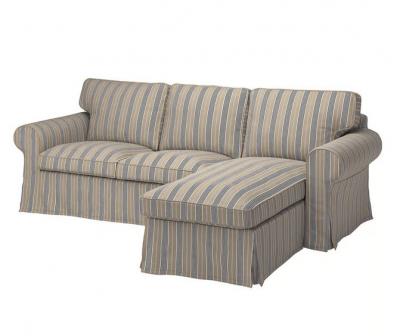 Ikea EKTORP Housse canap� 3places m�ridienne, Karlshov beige multi 405.657.99