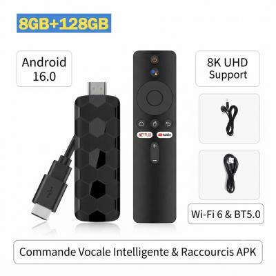 Cl� TV Intelligente Android 16 8K UHD 8Go RAM 128Go ROM Wi Fi 6 Bluetooth
