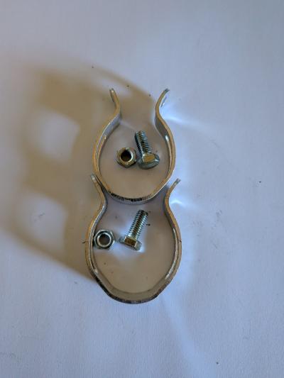 Paire Collier Aluminium Fixation Porte Bidon Gourde V�lo Ancien Vintage