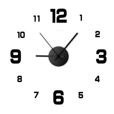 Autocollant horloge murale cr�atif sans cadre � faire soi m�me | D�coration silencieuse maison et bureau