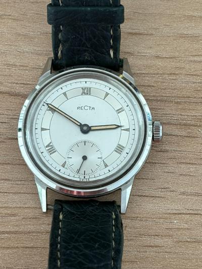 Recta Suisse   Montre m�canique vintage   Petite seconde   � 33,2 mm