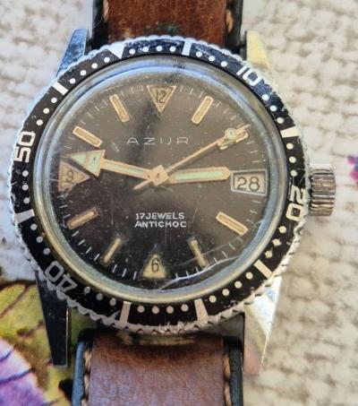 Montre De Plong�e AZUR m�canique 1950 A Restaurer