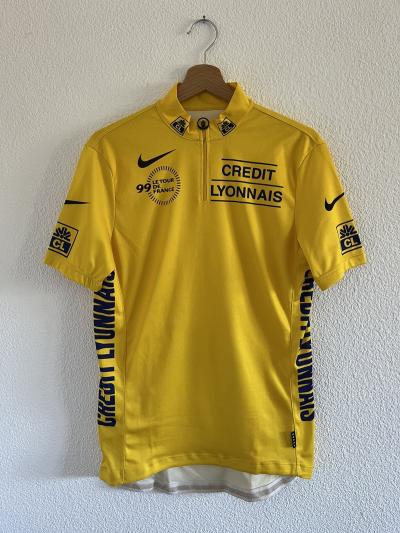 Vintage Maillot De Cyclisme Jaune Tour De France 1999 Nike Taille XL