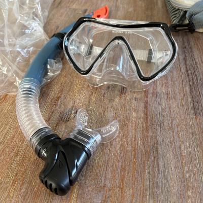 Masque de Plong�e avec Tubulure Grande Monture en Silicone, Masque de Snorkeling