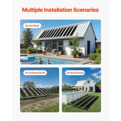 Lot De 4 Panneaux Solaires Capteur Solaire Chauffage Piscine Chauffage Solair...