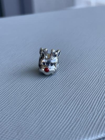 Pandora Renne Nez Rouge Rudolph 799208C01 Argent 925 Reindeer No�l �mail Retir�