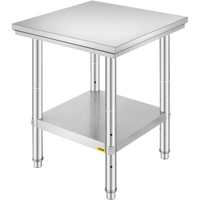 Table de travail en acier inoxydable 60 cm x 60 cm pour la pr�paration