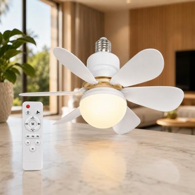 Ventilateur Plafond LED E27 T�l�commande 30W-40W Silencieux