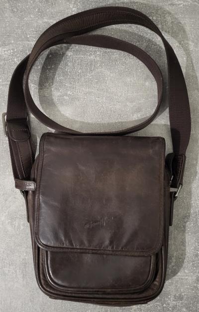 Sacoche Sac � �paule Bandouli�re En Cuir Marron G�rard Henon 2010