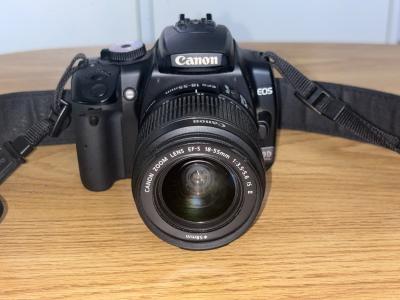 canon eos 400d   objectif EF S 18 55mm   2 batteries   chargeur