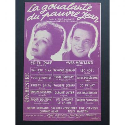 La Goualante du Pauvre Jean Compagnon mon Cousin Accord�on 1954