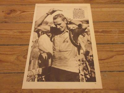 CYCLISME DECOUPE REVUE 115 Hugo KOBLET MAILLOT JAUNE TOUR de FRANCE 1951