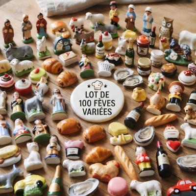 100 f�ves porcelaine Th�mes vari�s Animaux Gastronomie Disney Cr�che Pok�mon B35