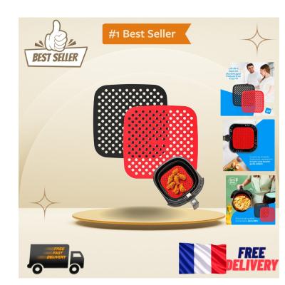 Rev�tements en Silicone Alimentaire pour Friteuse � Air   2 Pi�ces 21,5cm