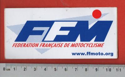FFM FEDERATION FRANCAIS MOTOCYCLISME   MOTO    A   AUTOCOLLANT
