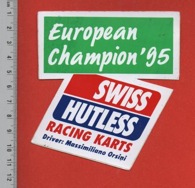 SWISS HUTLESS RACING KART   DRIVER ORSINI   RALLYE MECANIQUE   AUTOCOLLANT