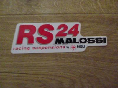 1 Autocollant  Stickers Adh�sif  RS 24 MALOSSI   14,5  X 4,5 Cm