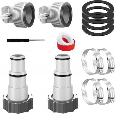 Lot De 4 Adaptateur Tuyau Piscine,Nsemble D'Adaptateurs Tuyau Piscine,Adaptateur