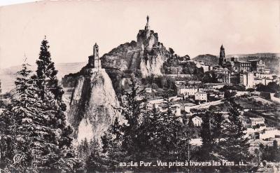 43 LE PUY EN VELAY VUE PRISE A TRAVERS LES PINS